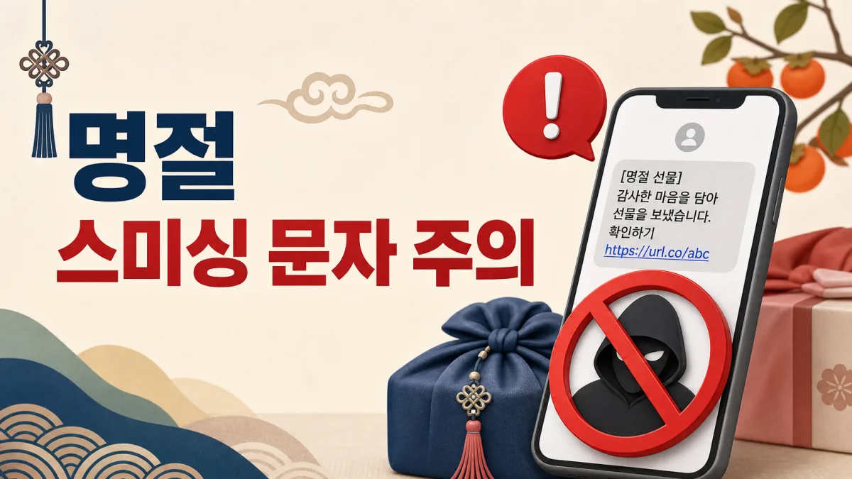 명절 스미싱 문자 구분법, 눌렀다면 이 순서로