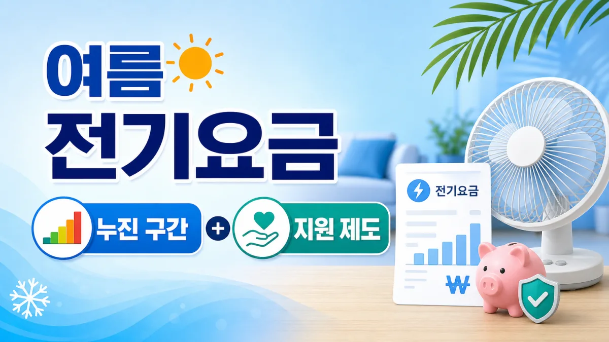 여름 전기요금 지원 제도, 바우처 캐시백 복지할인 중복 정리