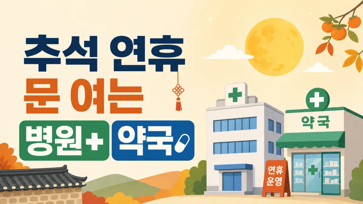 연휴에 문 여는 병원과 약국 찾는 법, 진료비가 오르는 이유