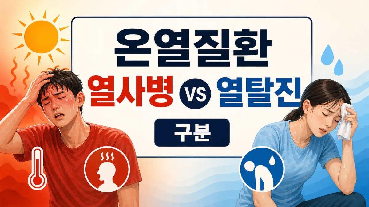 온열질환 증상 구분, 열사병과 열탈진 가르는 기준