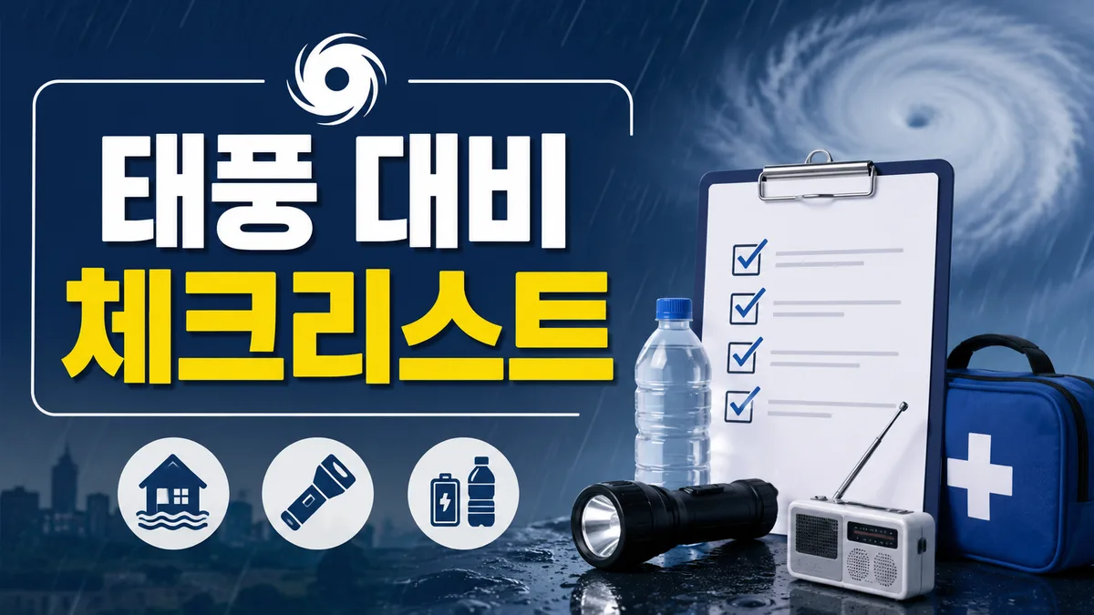 [2026 최신] 태풍 대비 체크리스트 총정리 (특보 단계별 행동요령)
