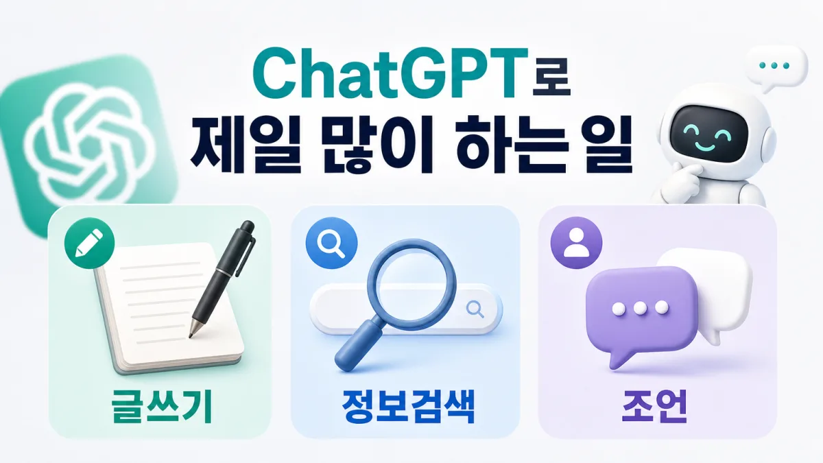ChatGPT로 제일 많이 하는 일, 사람들이 실제로 쓰는 활용 정리