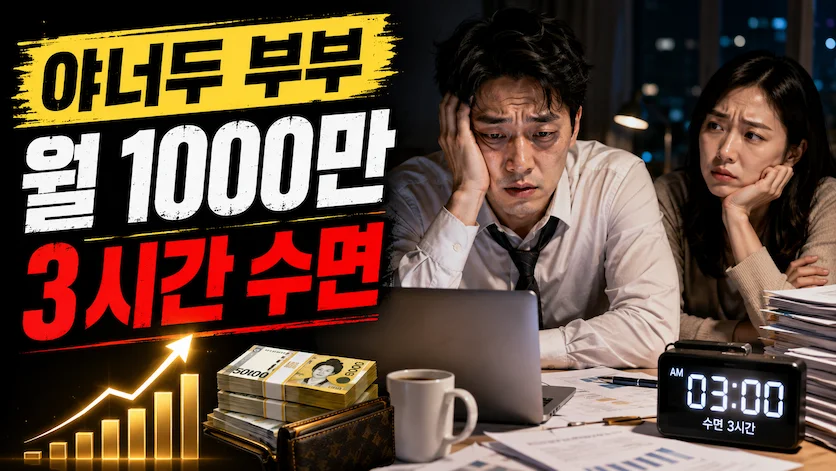 결혼지옥 야너두 부부, 월 1000만 원 버는데 하루 3시간 자는 남편