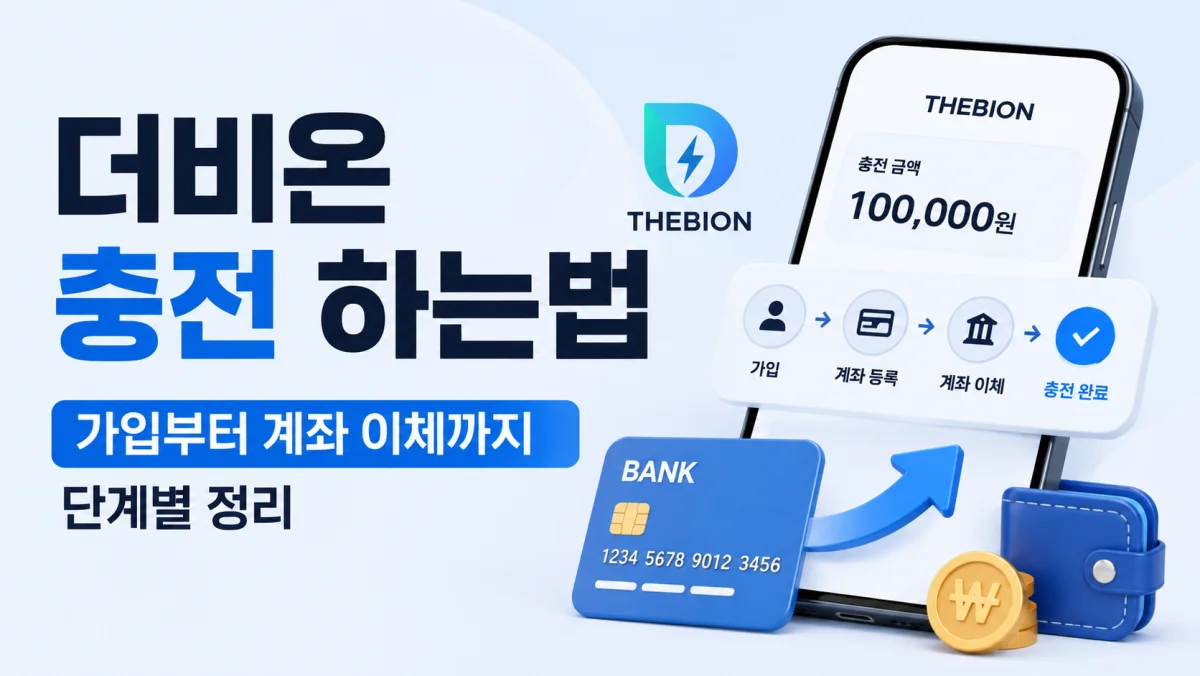 더비온 충전 하는법, 가입부터 계좌 이체까지 단계별 정리