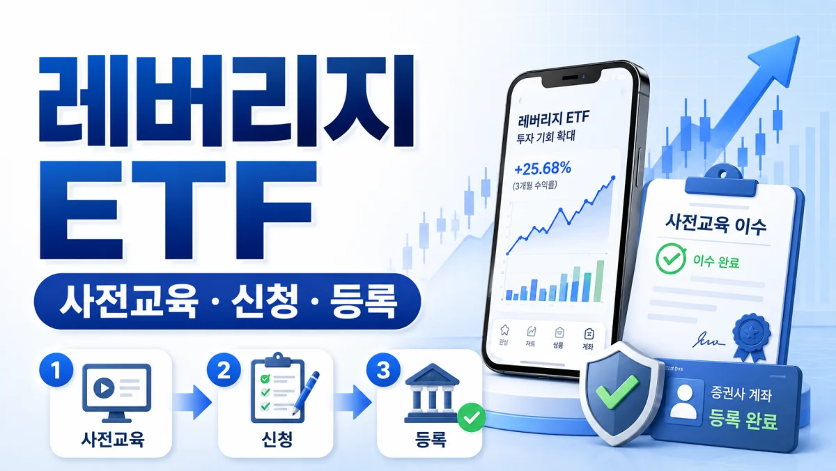 레버리지 ETF 사전교육 이수 방법, 신청부터 증권사 등록까지 단계별 정리