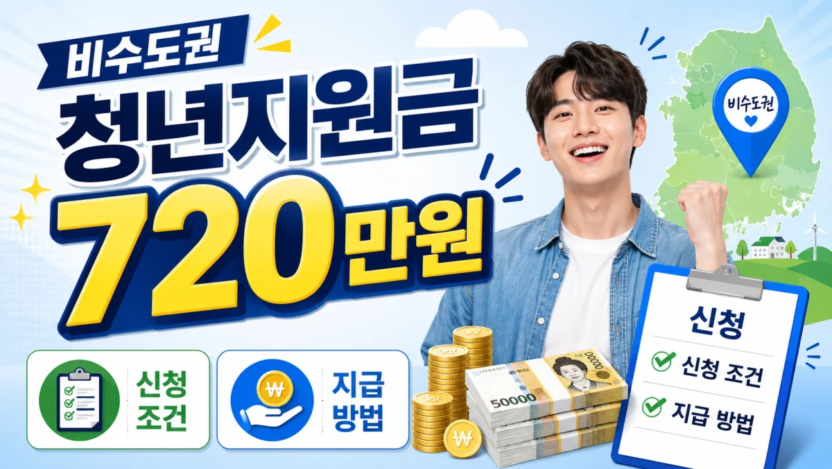비수도권 청년지원금 720만원, 신청 조건과 지급 방법 정리