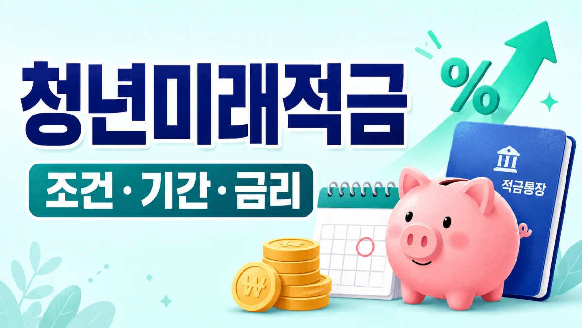 청년미래적금 조건, 신청 기간과 금리 한눈에 정리