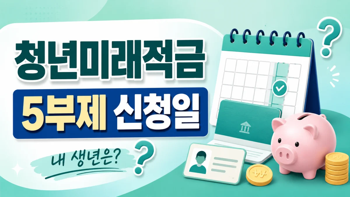 청년미래적금 5부제, 내 생년이면 며칠에 신청할까