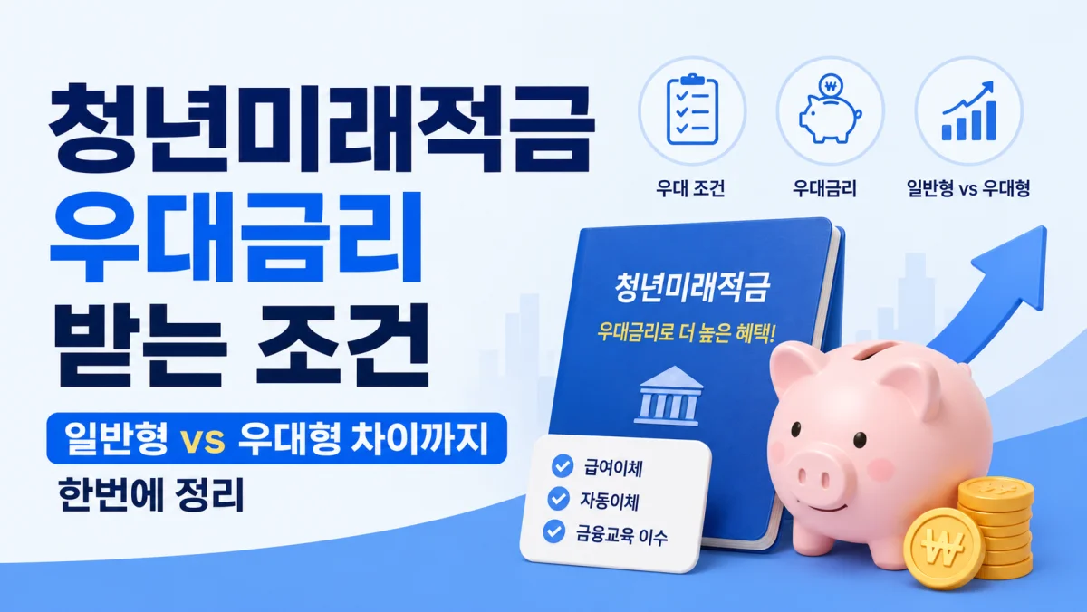 청년미래적금 우대금리 받는 조건, 일반형 우대형 차이까지 한번에 정리