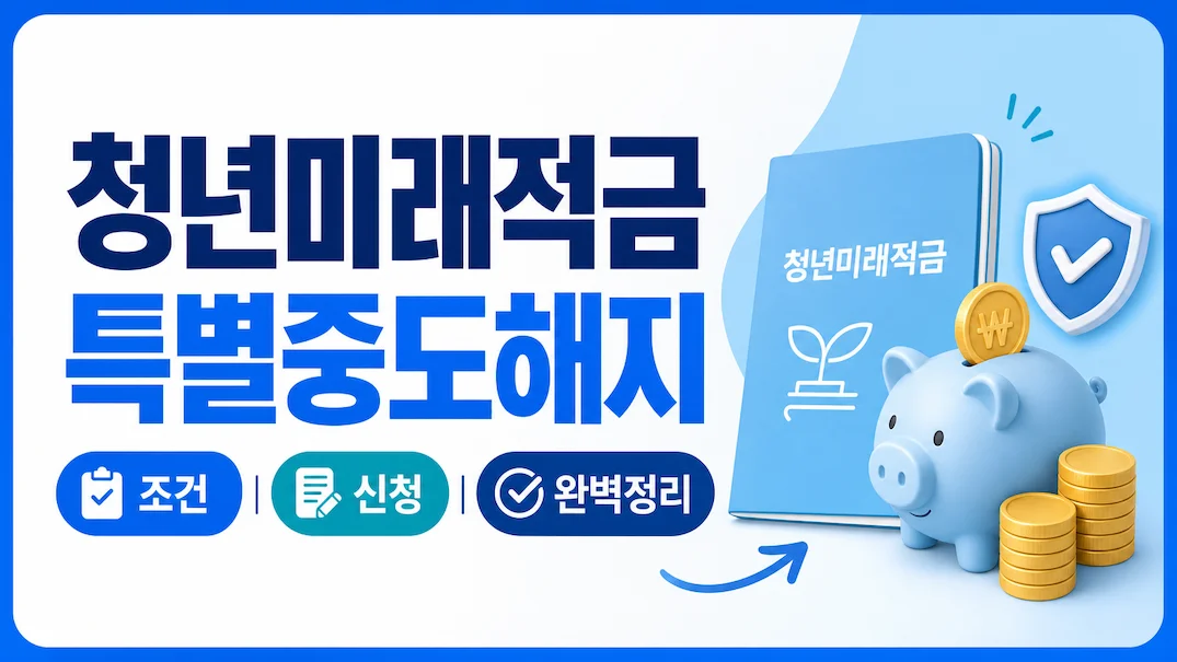 청년미래적금 특별중도해지 조건부터 신청까지 완벽 정리
