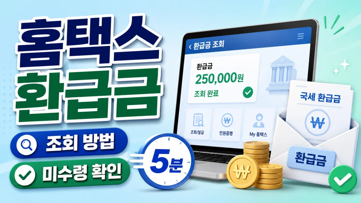 홈택스 환급금 조회 방법, 미수령 환급금까지 5분 안에 확인하기