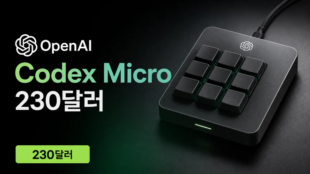 오픈AI 첫 하드웨어는 키보드, 230달러 코덱스 마이크로의 정체